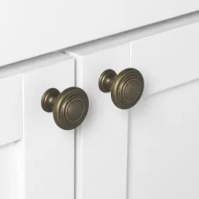 Gliderite 849376061556 5-pack 1-1/4 Inch Antique Round Ring Cabinet Knobs #3