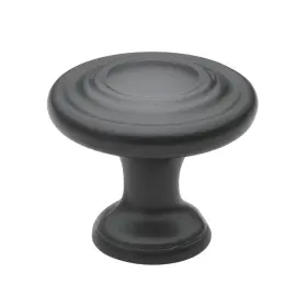 Gliderite 849376061563 5-pack 1-1/4 Inch Matte Black Round Ring Cabinet