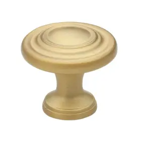 Gliderite 849376061600 5-pack 1-1/4 Inch Satin Gold Round Ring Cabinet