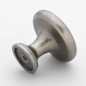Gliderite 849376061624 5-pack 1-1/4 Inch Weathered Nickel Round Ring Cabinet Knobs #2