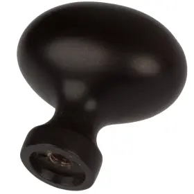Gliderite 849376061655 5-pack 1-1/8 Inch Matte Black Oval Cabinet Knobs - #3