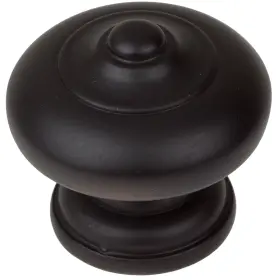 Gliderite 849376061747 5-pack 1-1/2 Inch Matte Black Round Mushroom