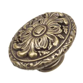 Gliderite 849376061808 5-pack 2 Inch Antique Ornate Oval Cabinet Knobs