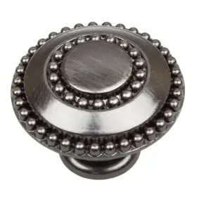 Gliderite 849376061884 5-pack 1-3/8 Inch Brushed Pewter Round Beaded Ring #2