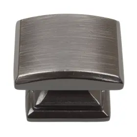 Gliderite 849376061921 5-pack 1-1/4 Inch Brushed Pewter Convex Square