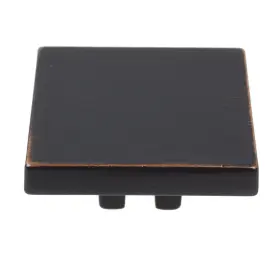 Gliderite 849376062003 5-pack 1-1/2 Inch Rubbed Bronze Thin Square Cabinet Oil #2