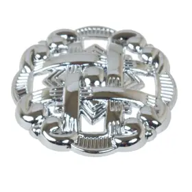 Gliderite 849376062058 5-pack 1-3/8 Inch Polished Chrome Celtic Medallion