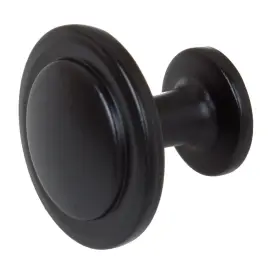 Gliderite 849376062201 5-pack 1-1/4 Inch Matte Black Round Ring Cabinet Knobs - #3 Gliderite 849376062201 5-pack 1-1/4 Inch Matte Black Round Ring Cabinet Knobs - #3