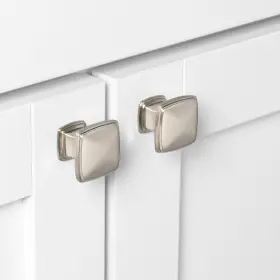 Gliderite 849376062300 5-pack 1-1/4 Inch Satin Nickel Square Deco Cabinet #3