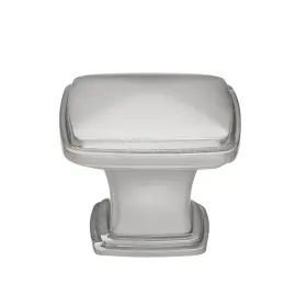 Gliderite 849376062300 5-pack 1-1/4 Inch Satin Nickel Square Deco Cabinet