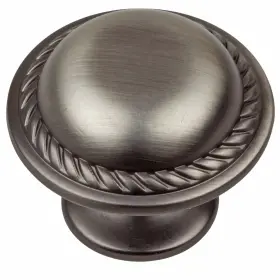 Gliderite 849376062409 5-pack 1-1/8 Inch Satin Pewter Round Rope Cabinet #2