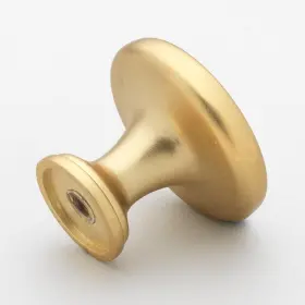 Gliderite 849376062959 5-pack 1-1/4 Inch Gold Round Ring Cabinet Knobs - Brass #2