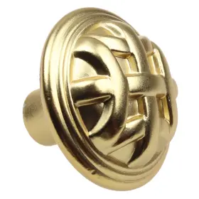 Gliderite 849376063017 1-1/4-inch Gold Round Braided Cabinet Knobs Brass #3
