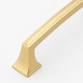 Gliderite 849376063208 3-3/4 Inch Center Gold Deco Base Cabinet Pulls Brass #2