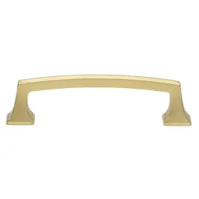 Gliderite 849376063222 3-3/4 Inch Center Gold Deco Base Cabinet Pulls 25-pack - Brass