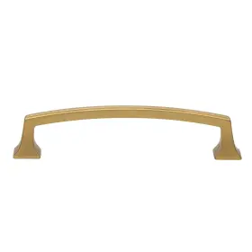 Gliderite 849376063253 5 Inch Center Gold Deco Base Cabinet Pulls 5-pack Brass