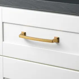 Gliderite 849376063277 5 Inch Center Gold Deco Base Cabinet Pulls 25-pack - Brass #3