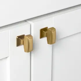 Gliderite 849376063307 5-pk 1-1/8 X 1/2 Inch Gold Transitional Cabinet Brass #3