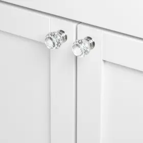 Gliderite 849376064328 5-pk1-1/4 Inch Round Crystal Cabinet Knob - Polished Chrome #3 Gliderite 849376064328 5-pk1-1/4 Inch Round Crystal Cabinet Knob - Polished Chrome #3