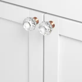Gliderite 849376064359 5-pk 1-5/8 In Round Crystal Cabinet Knobs - Rubbed Oil Bronze #3
