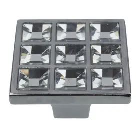 Gliderite 849376064366 5-pack 1-1/2 Inch Square K9 Crystal Cabinet Knobs - Polished Chrome #2