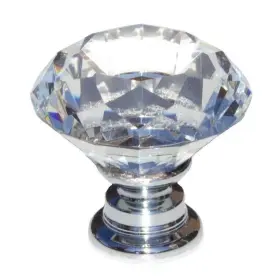 Gliderite 849376064403 5-pack 1-1/8 Inch Diamond Crystal Cabinet Knobs - Polished Chrome