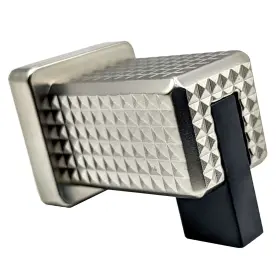 Gliderite 849376065998 1 Inch Modern Embossed Matte Black Square Cabinet Knobs #2