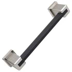 Gliderite 849376066032 5 Inch Center Modern Flat Embossed Matte Black Cabinet Pulls 10-pack