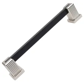 Gliderite 849376066131 6-5/16 Inch Cc Modern Flat Embossed Matte Black Cabinet Pulls