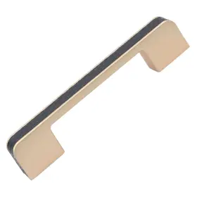 Gliderite 849376066384 3-3/4 Inch Center Embossed Leather Strip Pulls Pack Of 5 Satin Gold #2