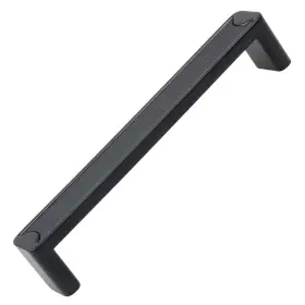 Gliderite 849376066759 3-3/4 Inch Center Embossed Leather Strip Pulls Pack Of 10 Matte Black #2