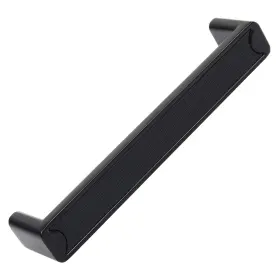 Gliderite 849376066926 5 Inch Center Embossed Leather Strip Pulls Pack Of 25 Matte Black