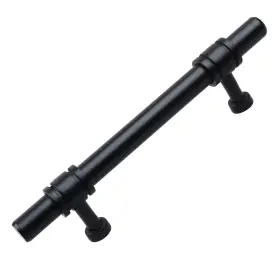 Gliderite 849376067336 3.75 In Center Matte Black Barrel Ring Bar Pull 25 Pack
