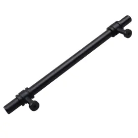 Gliderite 849376067442 6-5/16 Inch Center Matte Black Barrel Ring Bar Pull 10 Pack #3