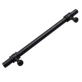 Gliderite 849376067459 6-5/16 Inch Center Matte Black Barrel Ring Bar Pull 25 Pack #3