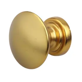 Gliderite 849376067565 1 In Round Brass Gold Convex Cabinet Drawer Knob Pack Of