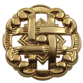 Gliderite 849376067671 1.4 In Brass Gold Celtic Medallion Knobs Pack Of 5 -