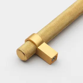 Gliderite 849376068579 5 In Screw Center Knurled Euro Solid Steel Bar Pull Pack Of Brass Gold #2