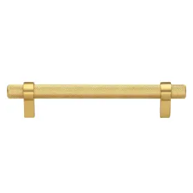 Gliderite 849376068579 5 In Screw Center Knurled Euro Solid Steel Bar Pull Pack Of Brass Gold
