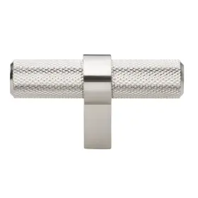Gliderite 849376068623 2.25 In Satin Nickel European Knurled Solid Steel Cabinet T-bar Pack Of 10
