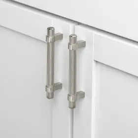 Gliderite 849376068739 3.75 In Screw Center Solid Steel Knurled Euro Bar Pull Pack Of 5 - Satin #3