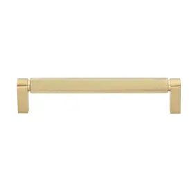 Gliderite 849376076130 6-5/16 Inch Center Knurled Bar Pull Cabinet Hardware Handle Satin Gold