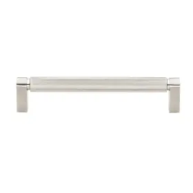 Gliderite 849376076178 6-5/16 Inch Center Knurled Bar Pull Cabinet Hardware Handle Satin Nickel