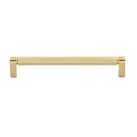 Gliderite 849376076253 7.56 Inch Center Knurled Bar Pull Cabinet Hardware Handle 10 Satin Gold