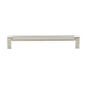 Gliderite 849376076291 7.56 Inch Center Knurled Bar Pull Cabinet Hardware Handle 10 Satin Nickel
