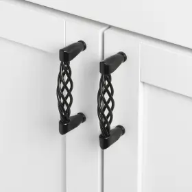Gliderite Hardware 849376076987 3.75 Center Twisted Birdcage Pull 10 Pack Black #3