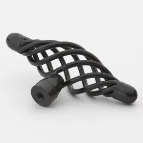 Gliderite Hardware 849376077106 2 Inch Classic Oval Twisted Birdcage Cabinet Knob Pack Of Black #2