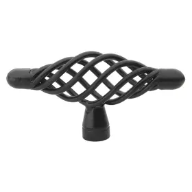 Gliderite Hardware 849376077106 2 Inch Classic Oval Twisted Birdcage Cabinet Knob Pack Of Black