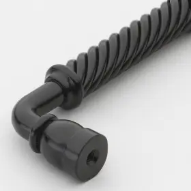 Gliderite Hardware 849376077267 6-5/16 Inch Center Twisted Steel Pull Cabinet Handle Pack Of Black #2