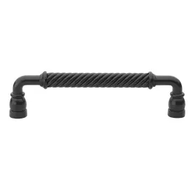 Gliderite Hardware 849376077267 6-5/16 Inch Center Twisted Steel Pull Cabinet Handle Pack Of Black